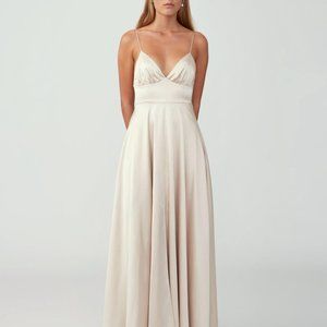 Fame and Partners Blush Spaghetti Strap Gown